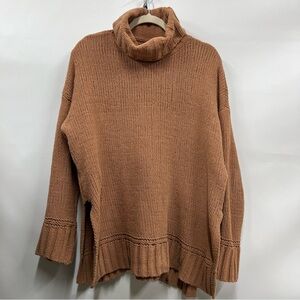 Aerie Chenille Turtleneck Sweater m knit long sleeve side splits